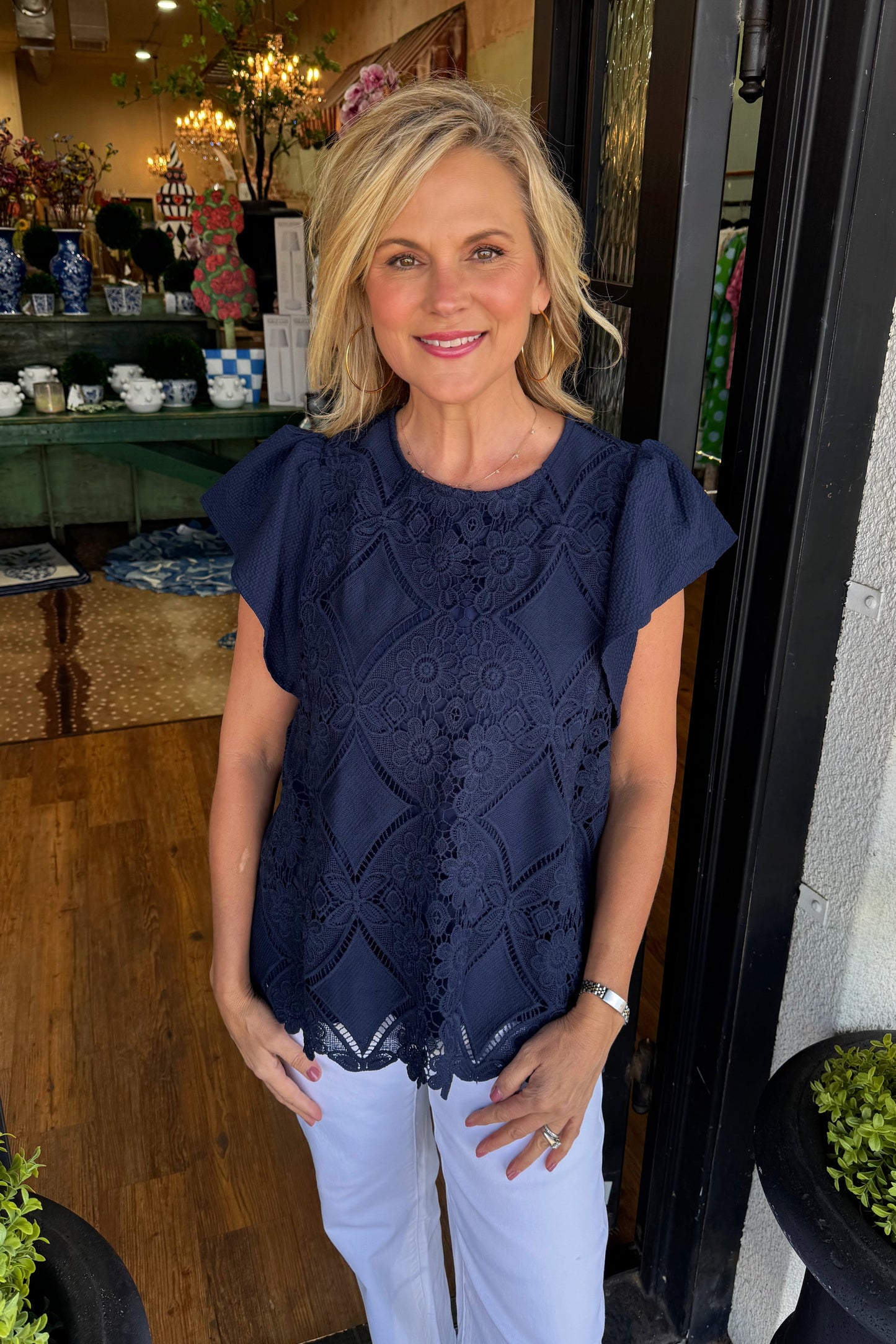 Roberta Top - Navy