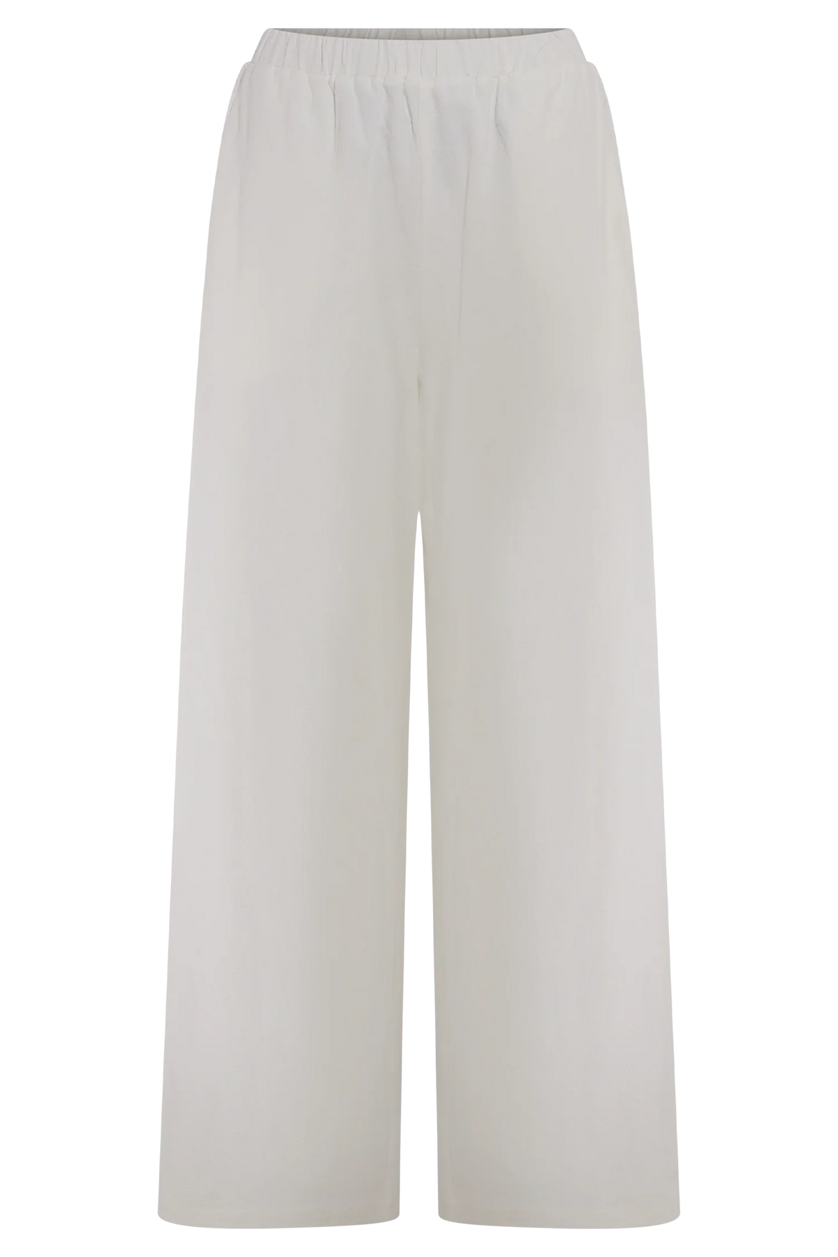 Campbell Cotton Wide Leg Pants White