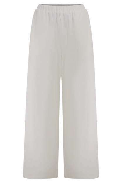 Campbell Cotton Wide Leg Pants White