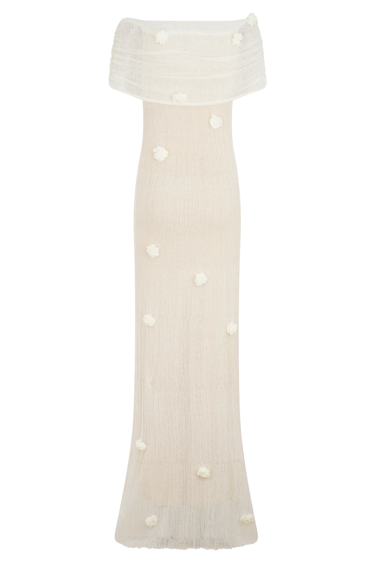 Brynn Orchid Knit Maxi Dress Ivory