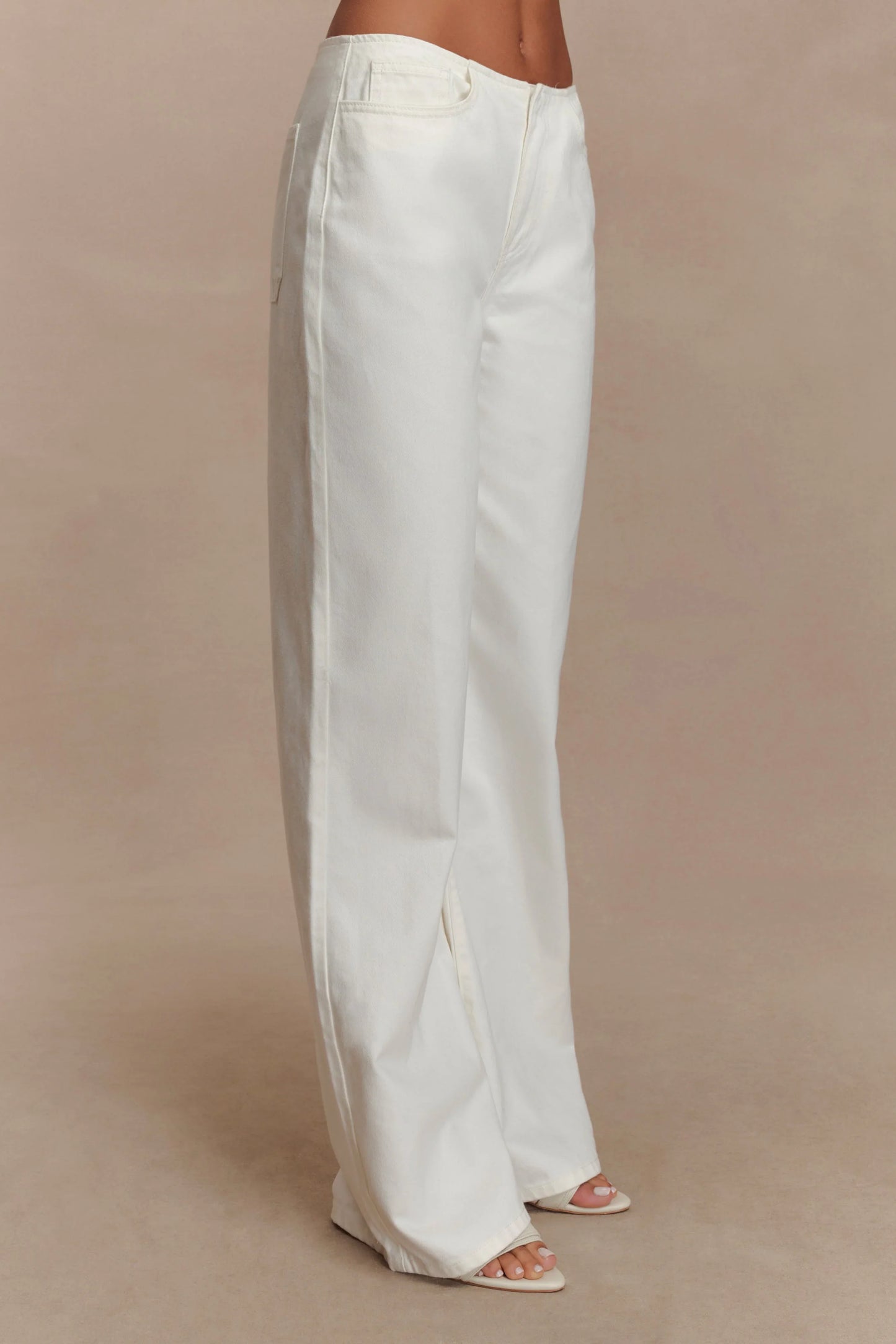 Caitlin Mid Rise Denim Jeans White