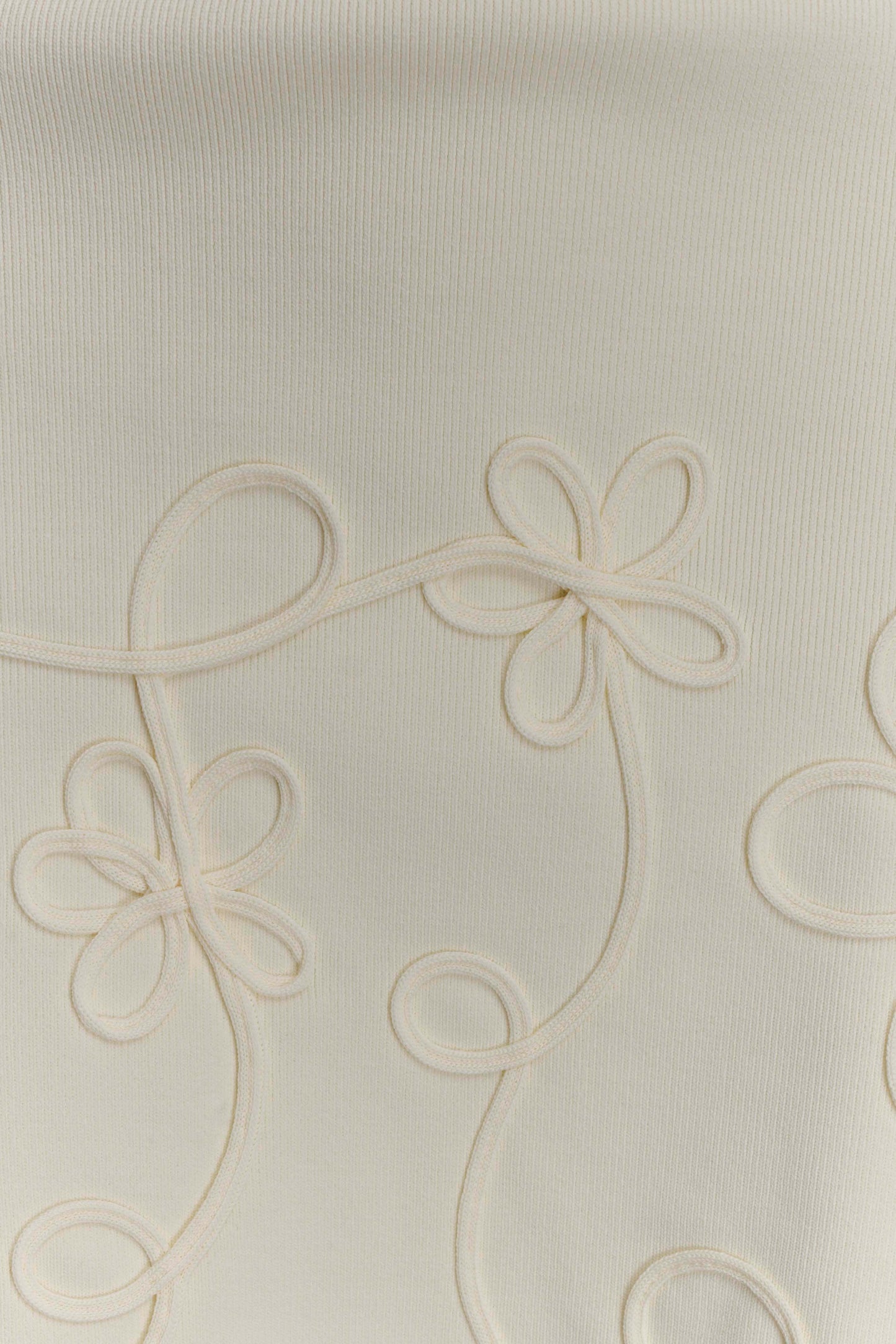 Brullo Embroidery Knit Mini Dress Ivory