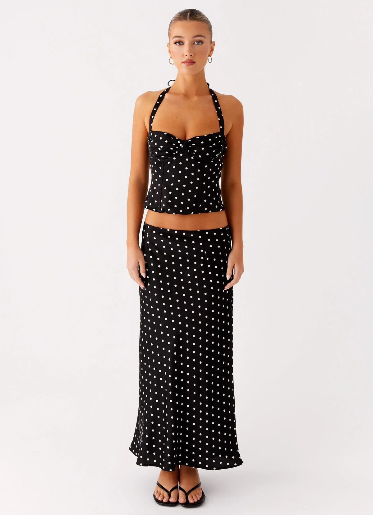 Breanne Top Black Polka Dot