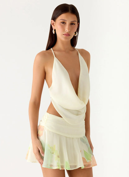 Blushing Bloom Mini Skirt Spring Meadow