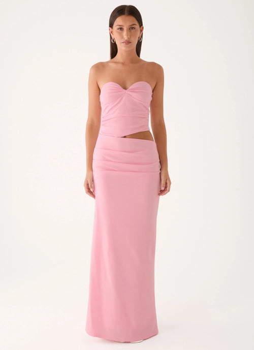 Carella Strapless Maxi Dress - Pink