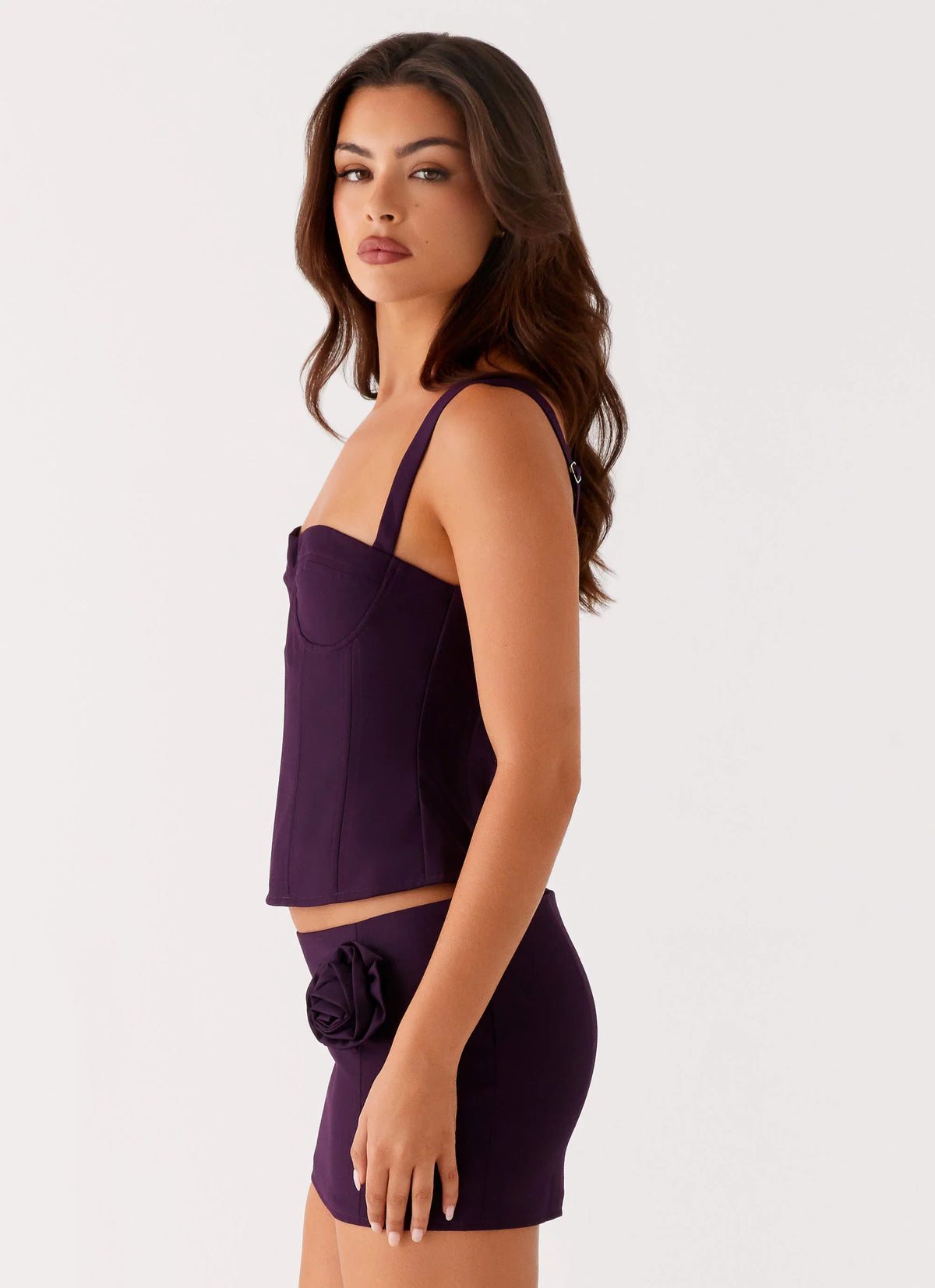 Campbell Corset Top Plum