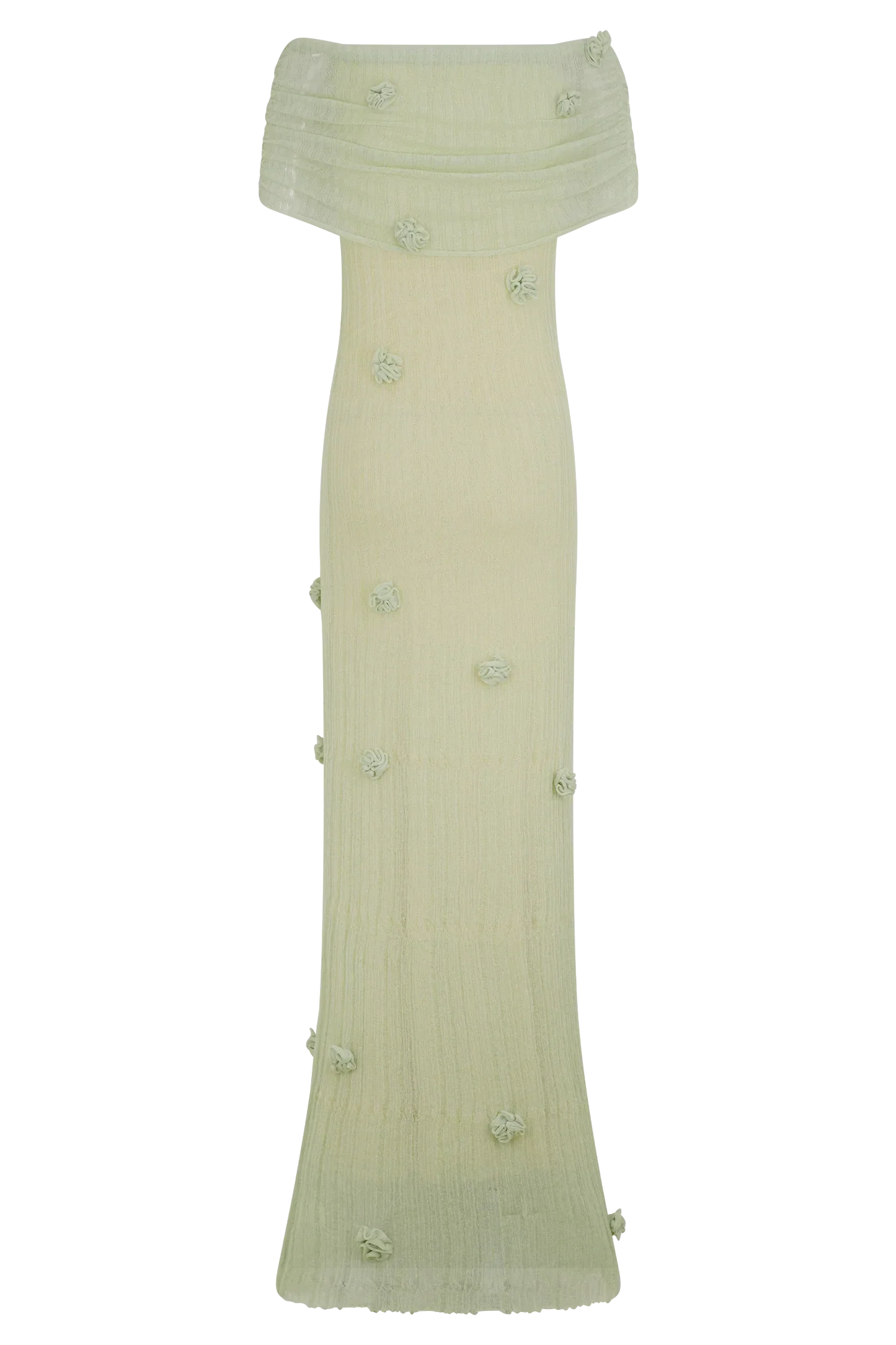 Brynn Orchid Knit Maxi Dress Pastel Green