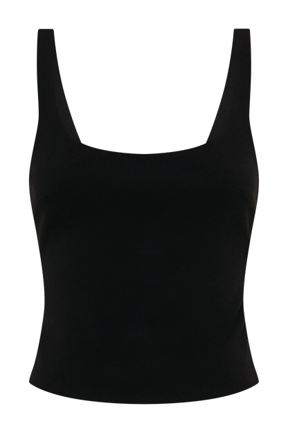 Blanca Stretch Crepe Cami Top Black