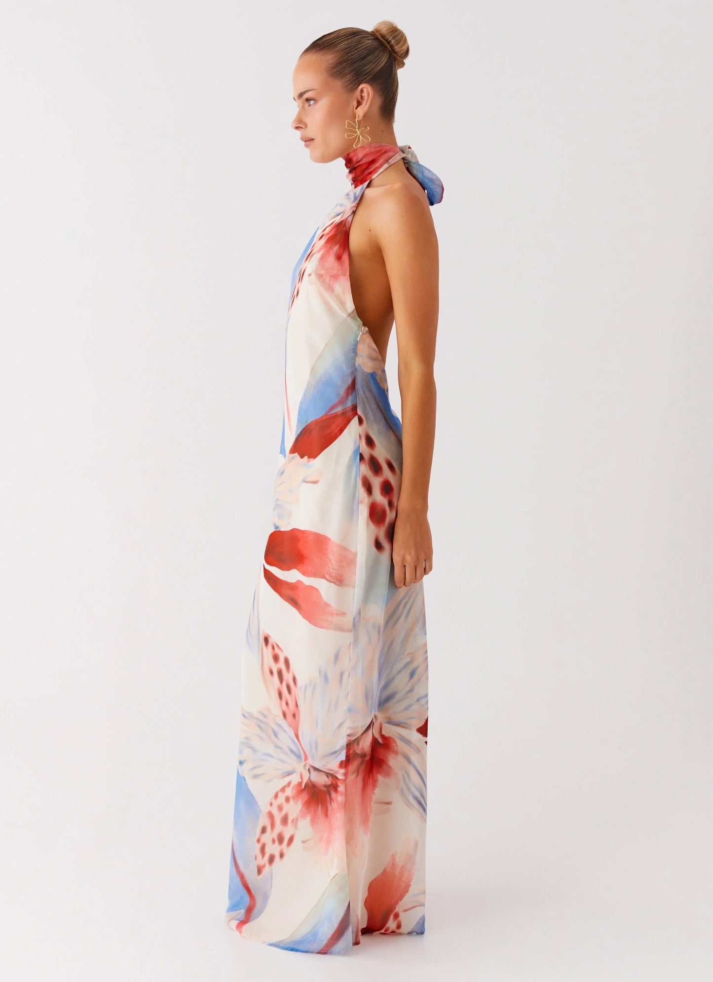 California Maxi Dress Deep Sea Bloom