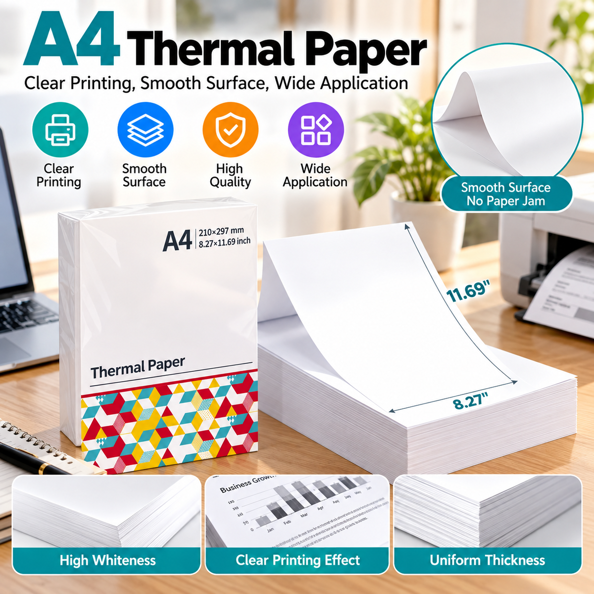 🔥Portable Printer Wireless, Compatible With Phone & Laptop