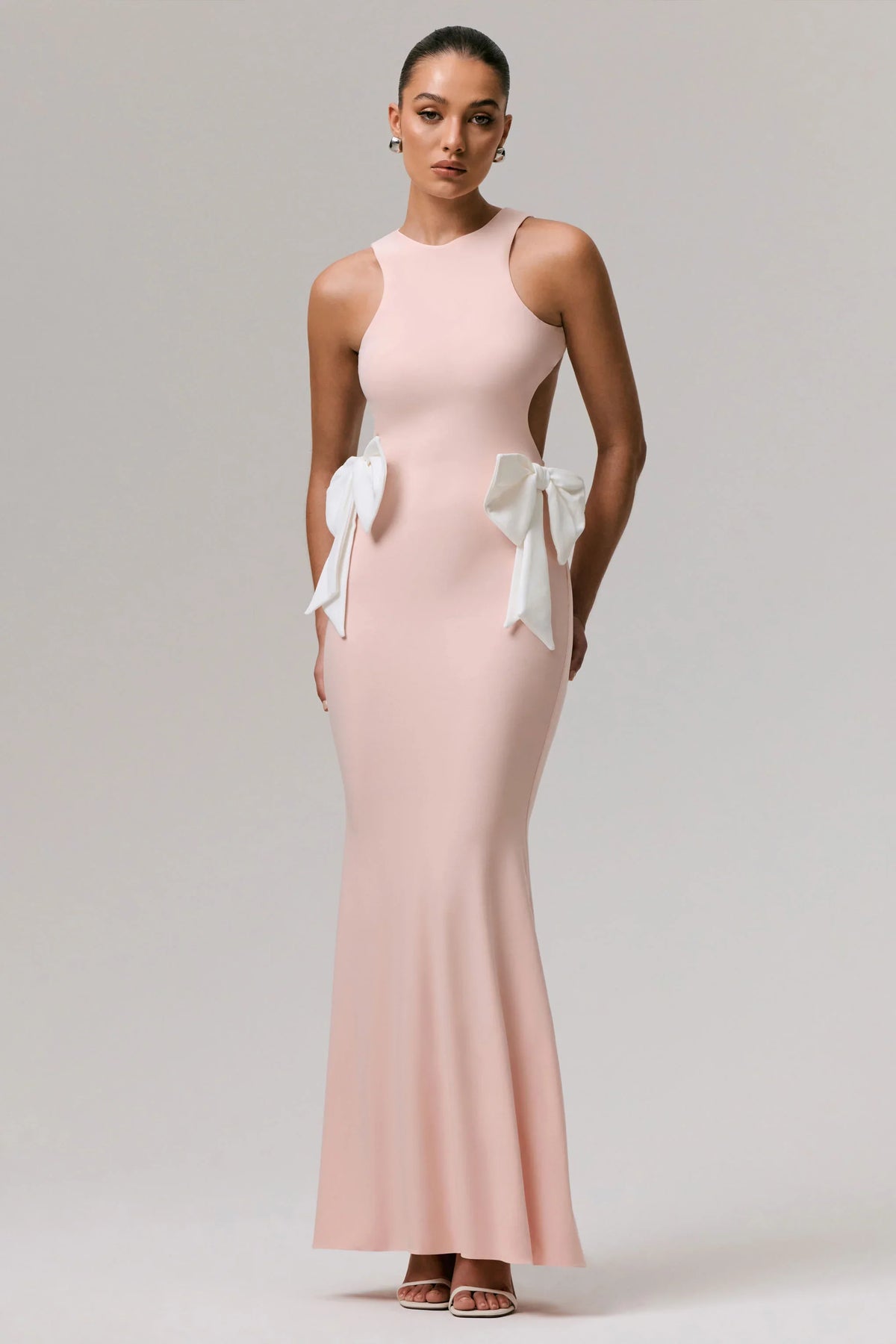 By Your Side Pink Cut Out Maxi Dress With Bows