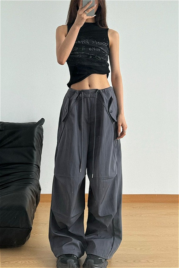Solid Paneled Quick Dry Casual Pants
