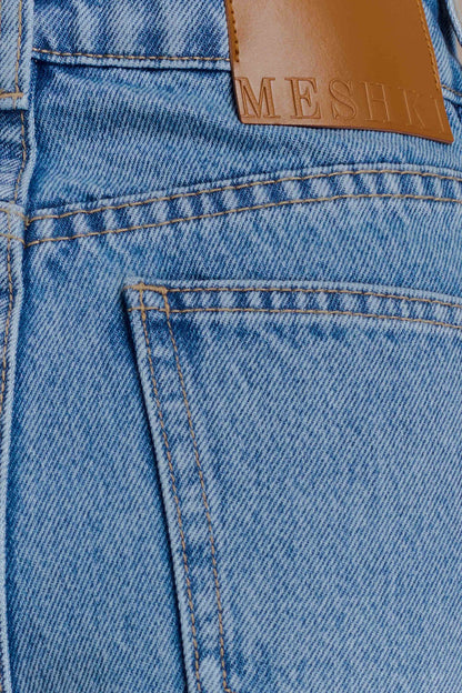 Carlene Cuffed Denim Shorts Classic Blue