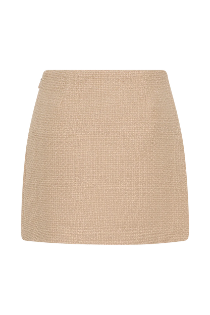 Camilla Boucle Mini Skirt Light Taupe