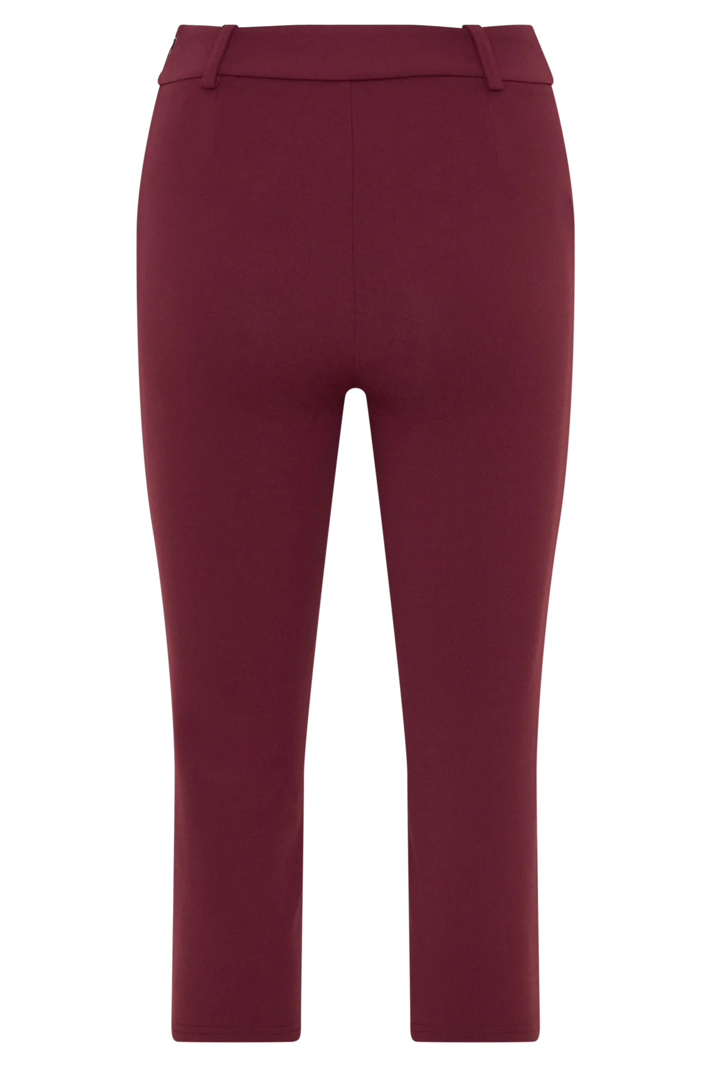 Blanca Stretch Crepe Capri Pants Mahogany