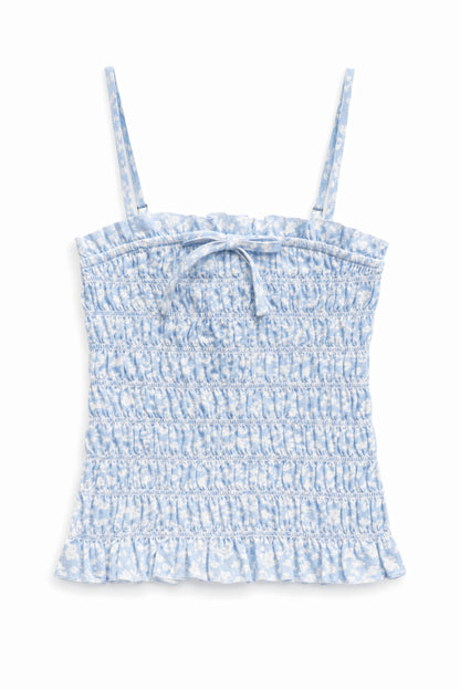 TWEEN ALMA PRINTED GATHERED CAMI TOP