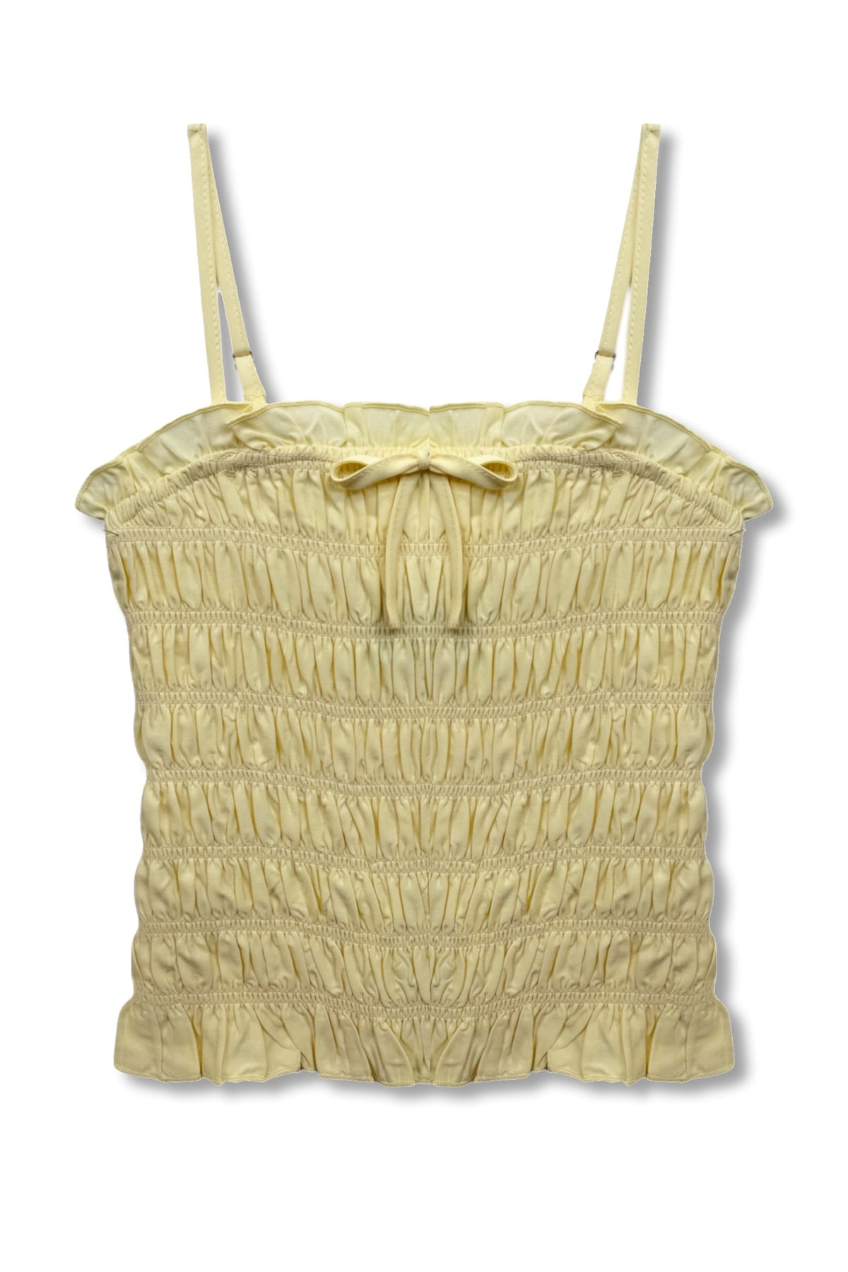 JUNIOR ALMA SOLID GATHERED CAMI TOP - FINAL SALE