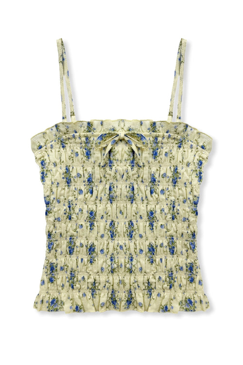 TWEEN ALMA PRINTED GATHERED CAMI TOP - FINAL SALE