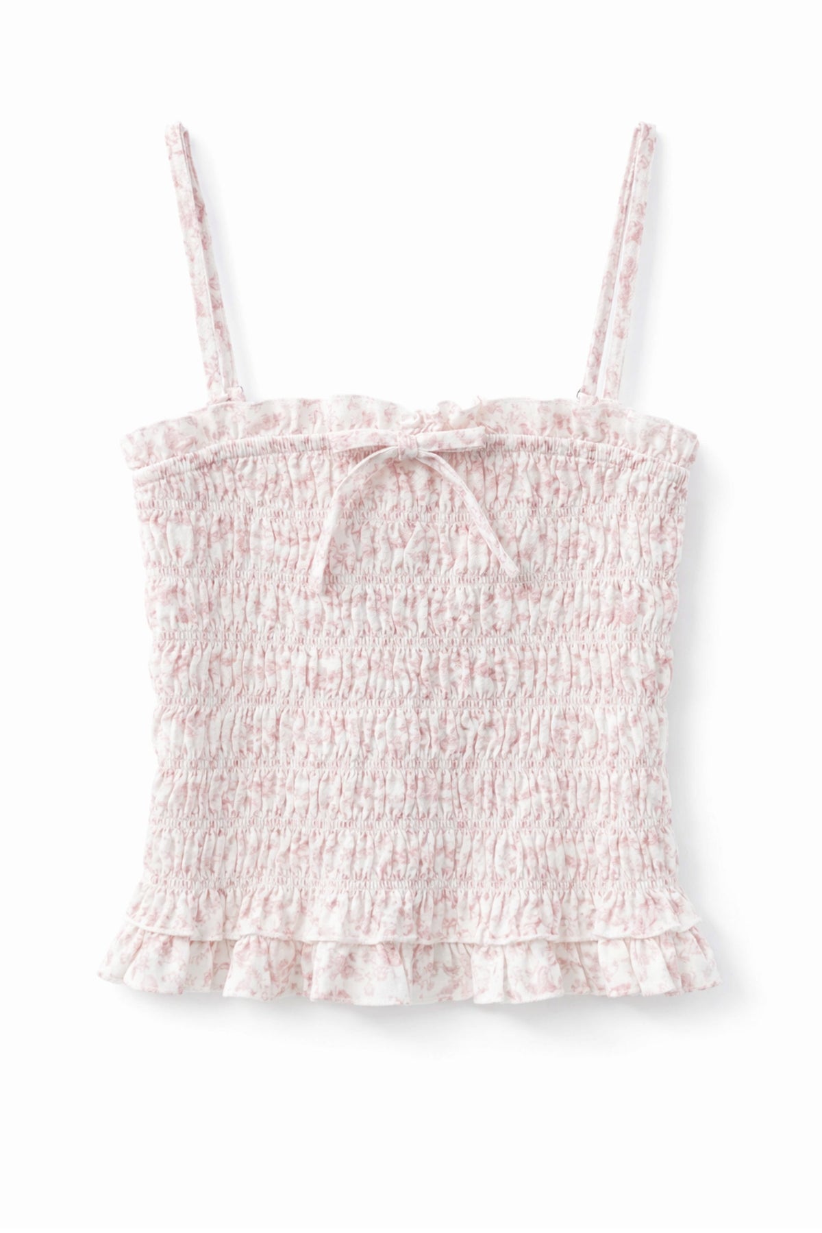 TWEEN ALMA PRINTED GATHERED CAMI TOP