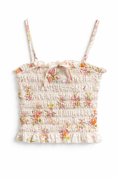 TWEEN ALMA PRINTED GATHERED CAMI TOP