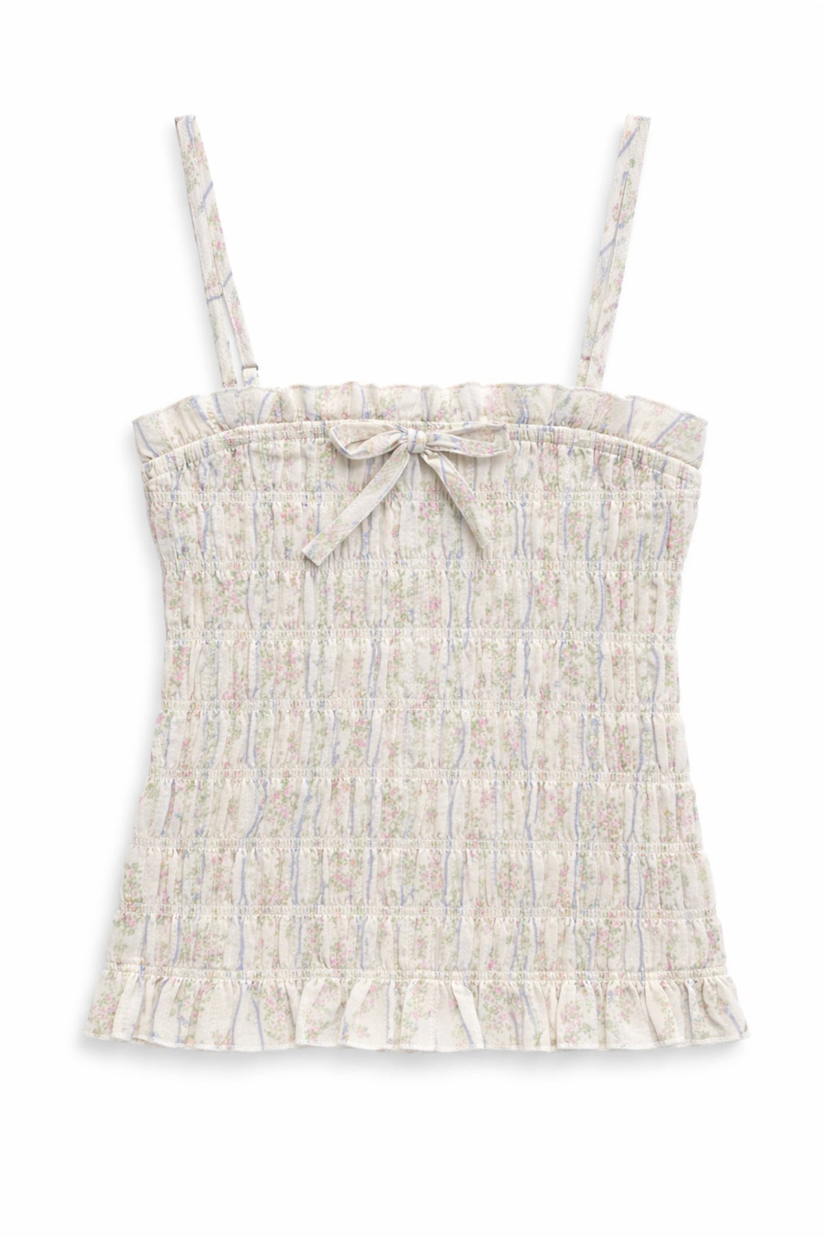 TWEEN ALMA PRINTED GATHERED CAMI TOP
