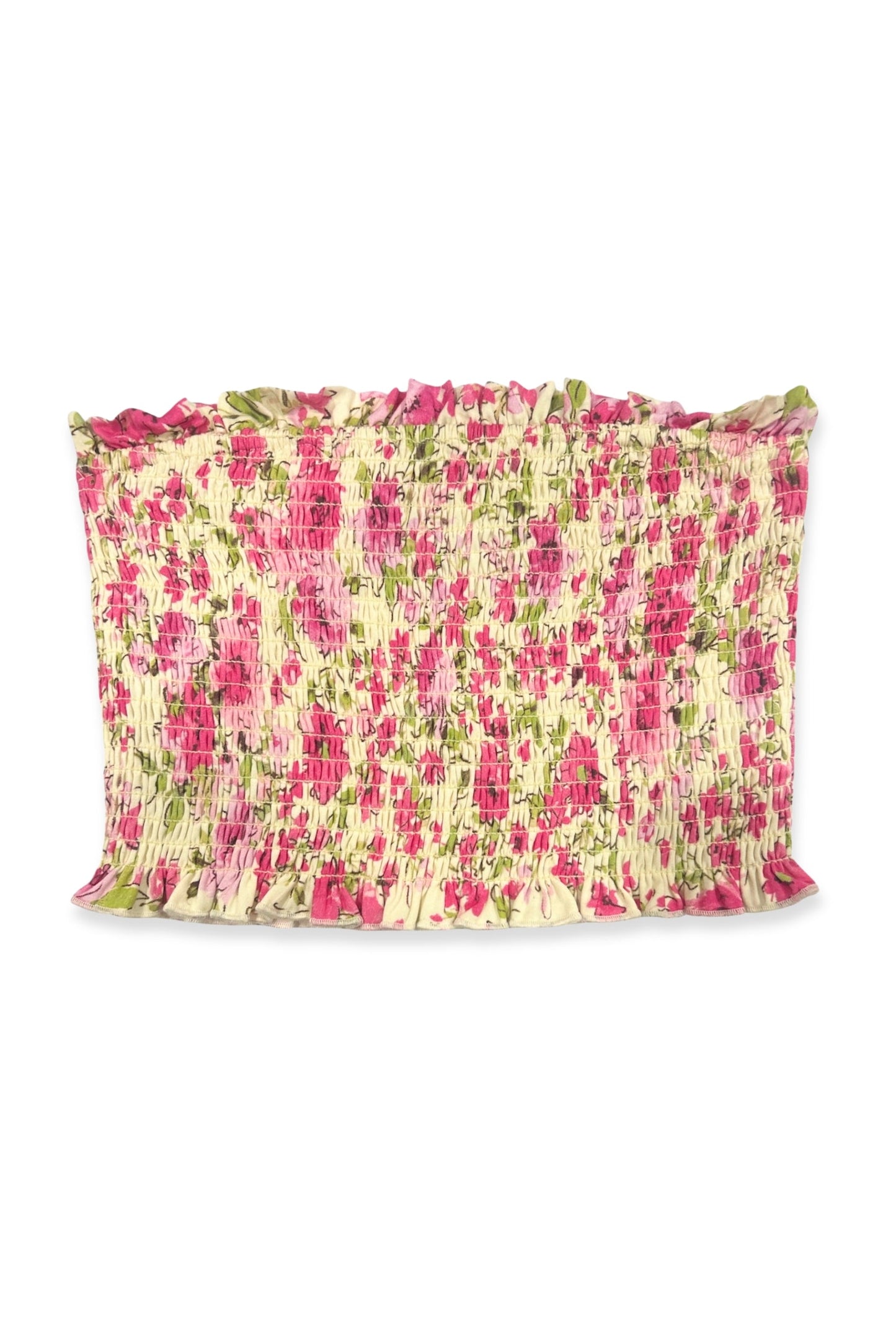 TWEEN BEA PRINTED SMOCKED TUBE TOP - FINAL SALE