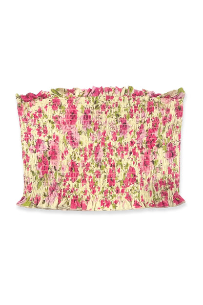 TWEEN BEA PRINTED SMOCKED TUBE TOP - FINAL SALE