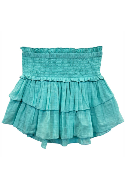 TWEEN BIANCA SOLID TIERED RUFFLE SKIRT - FINAL SALE
