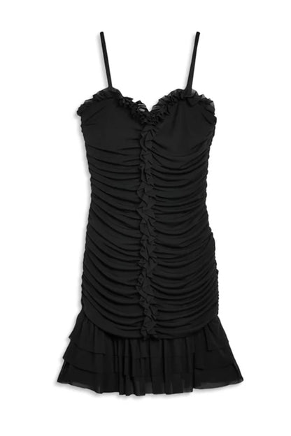 TWEEN BOBBI MESH RUFFLE DRESS