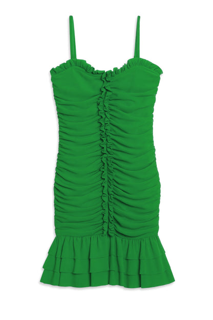 TWEEN BOBBI MESH RUFFLE DRESS