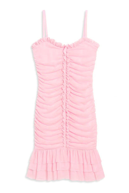TWEEN BOBBI MESH RUFFLE DRESS