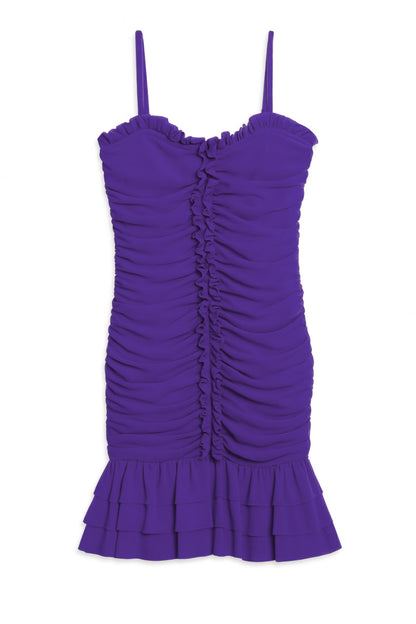 TWEEN BOBBI MESH RUFFLE DRESS