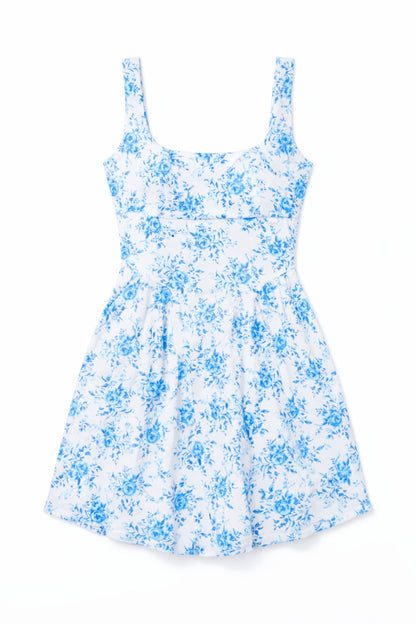 TWEEN BRENNA PRINTED LINEN DAY DRESS