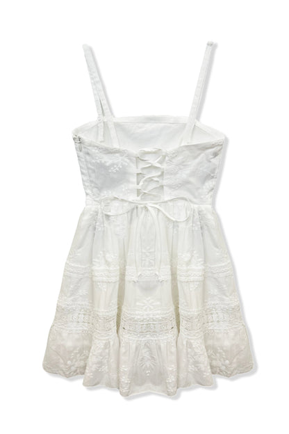 JUNIOR BRIDGET LACE INSERT DRESS