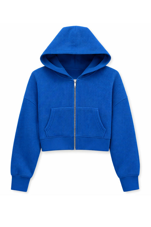JUNIOR BRYNN CAMP WAFFLE LOUNGE HOODIE