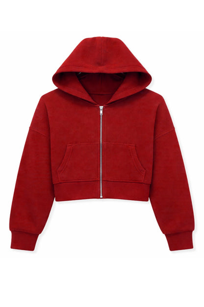 JUNIOR BRYNN CAMP WAFFLE LOUNGE HOODIE