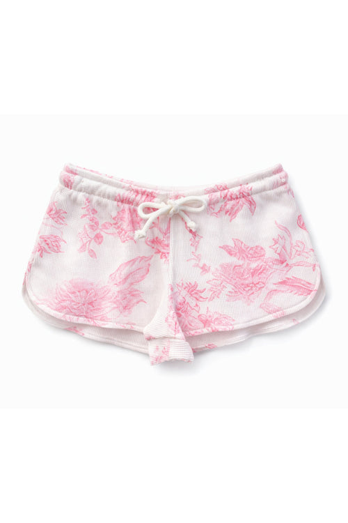 TWEEN BRYNN WAFFLE PRINTED LOUNGE SHORTS