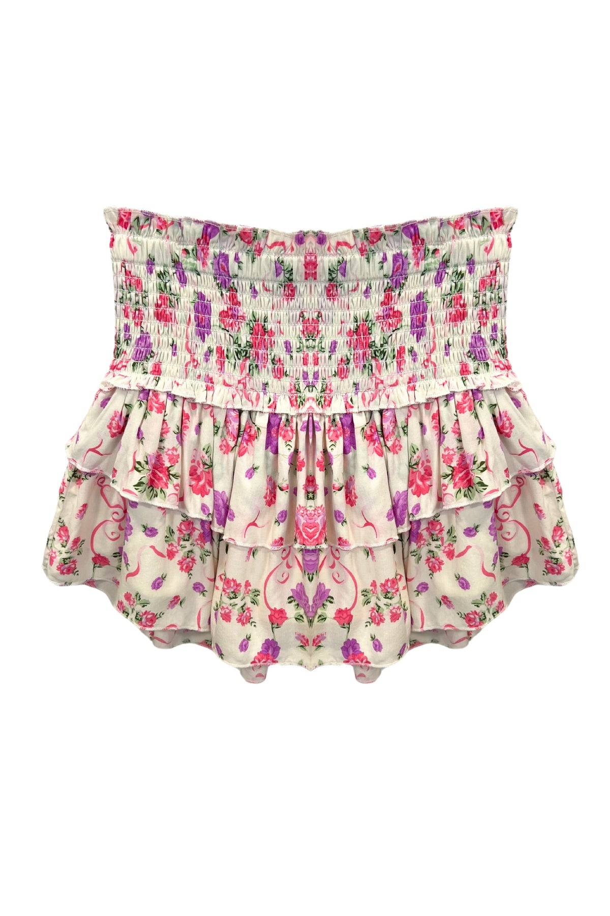 JUNIOR BIANCA PRINTED TIERED RUFFLE SKIRT - FINAL SALE