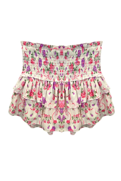 JUNIOR BIANCA PRINTED TIERED RUFFLE SKIRT - FINAL SALE