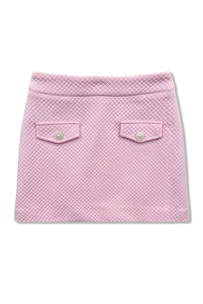 TWEEN CHARLOTTE QUILTED SKIRT W/ POCKET FLAP DETAIL - FINAL SALE