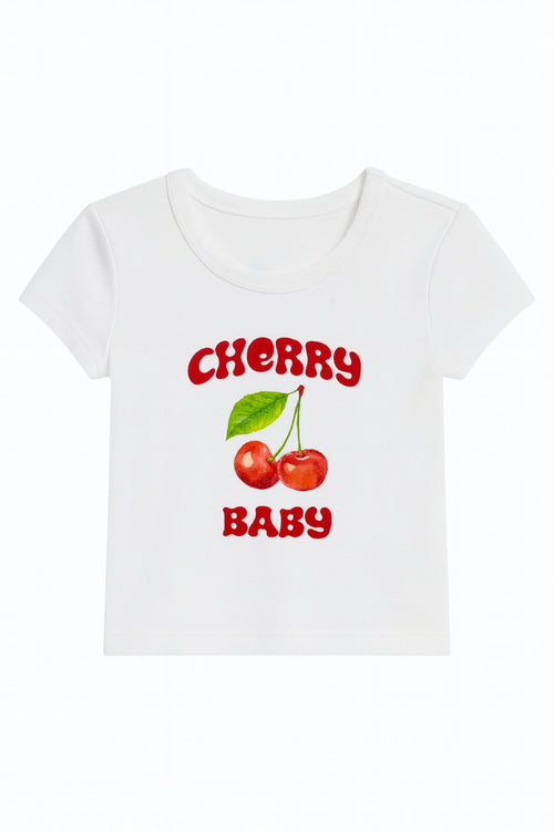 JUNIOR CHERRY BABY GRAPHIC TEE