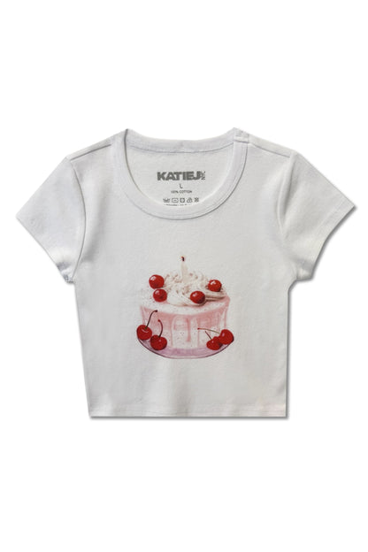 TWEEN CHERRY CAKE GRAPHIC TEE
