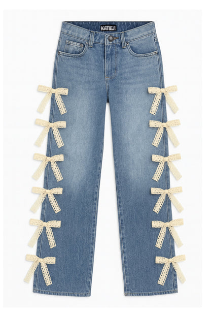 TWEEN CHICAGO LOW RISE JEAN WITH LACE BOWS