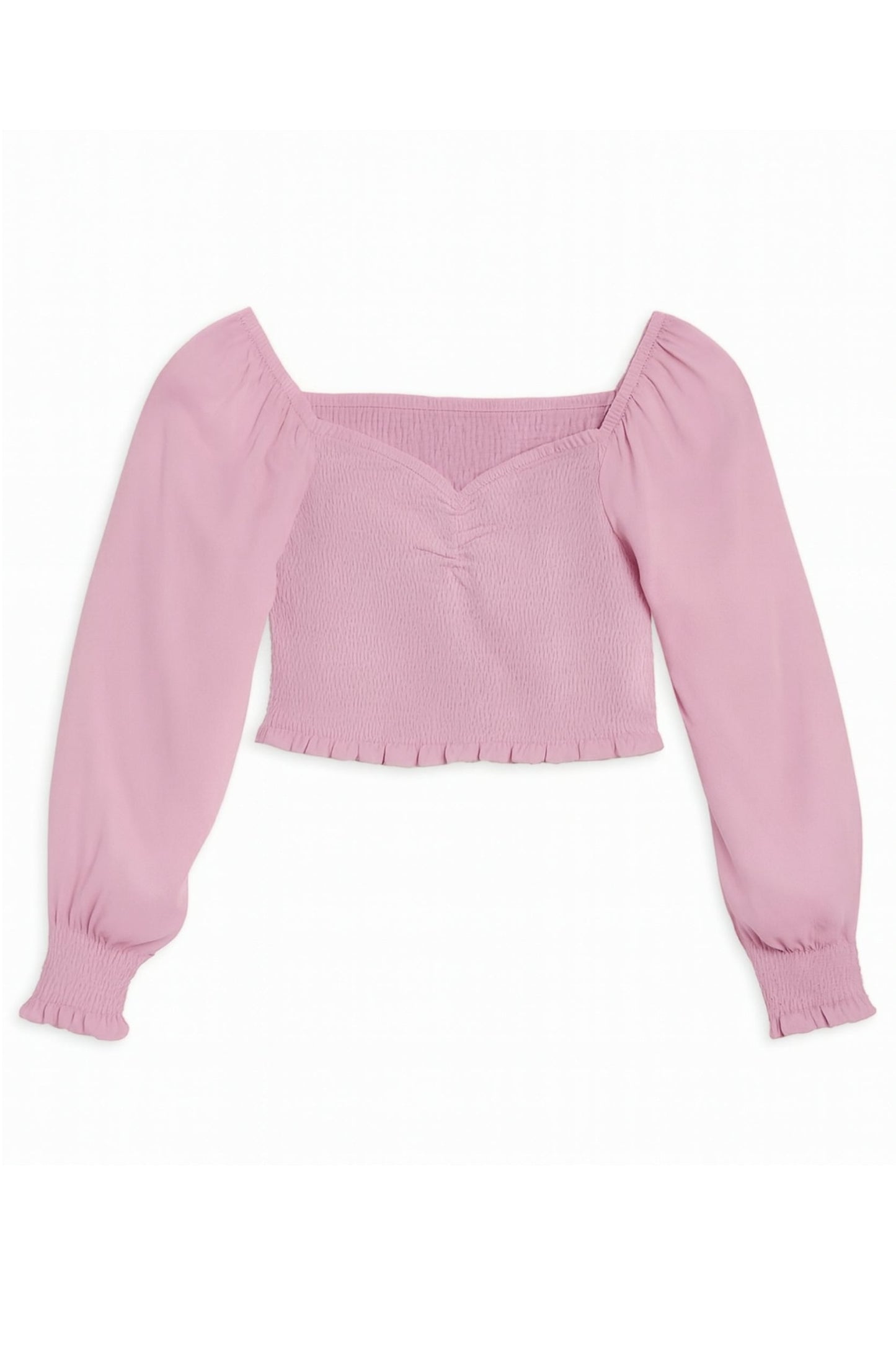 TWEEN CHLOE SOLID SHEER LONG SLEEVE TOP - FINAL SALE