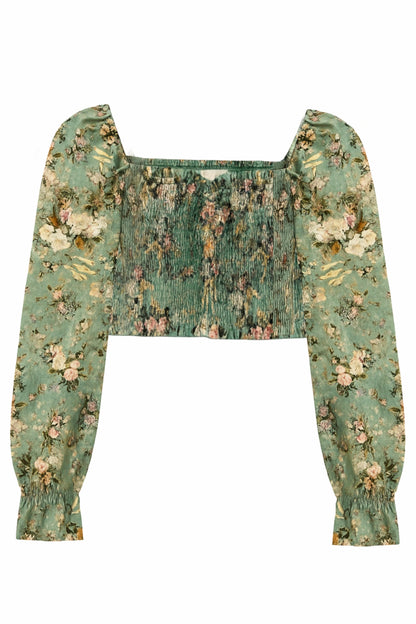 TWEEN CHLOE PRINTED SHEER TOP - FINAL SALE