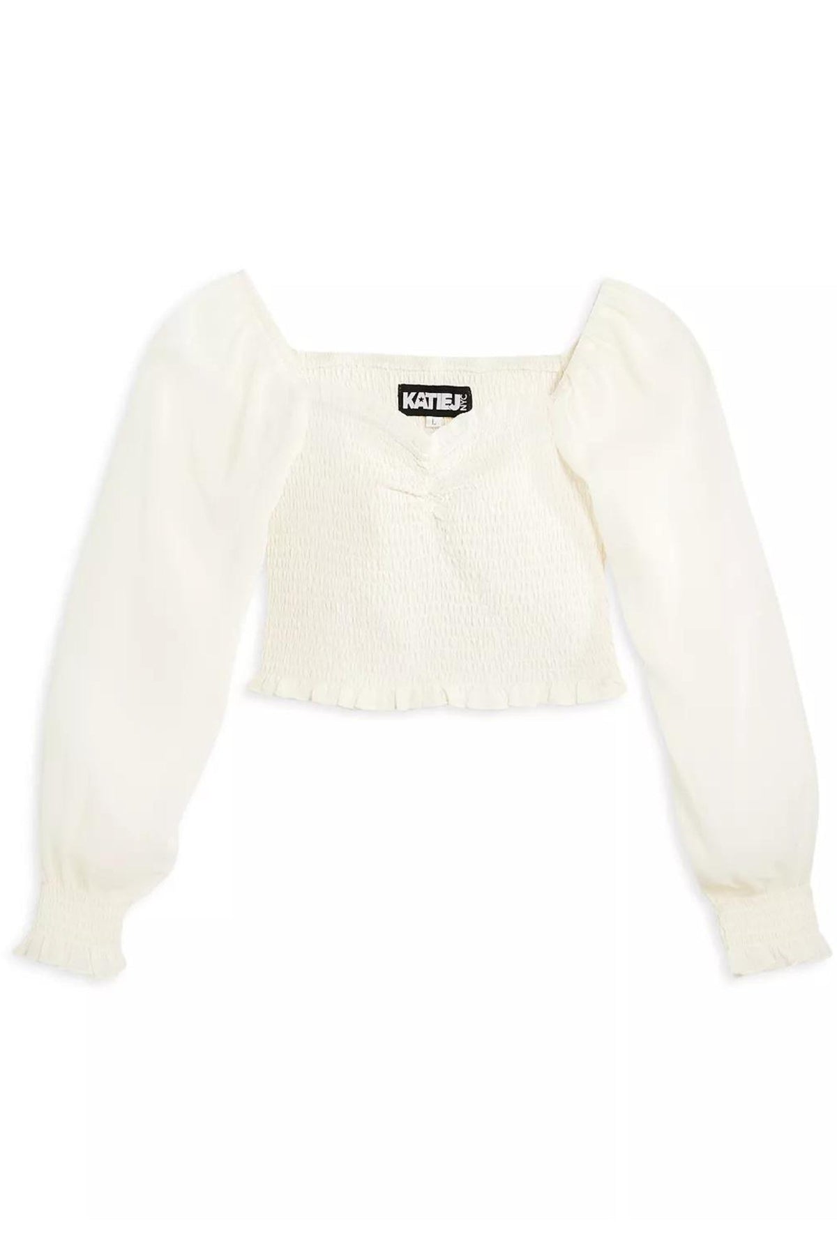 TWEEN CHLOE SOLID SHEER LONG SLEEVE TOP - FINAL SALE
