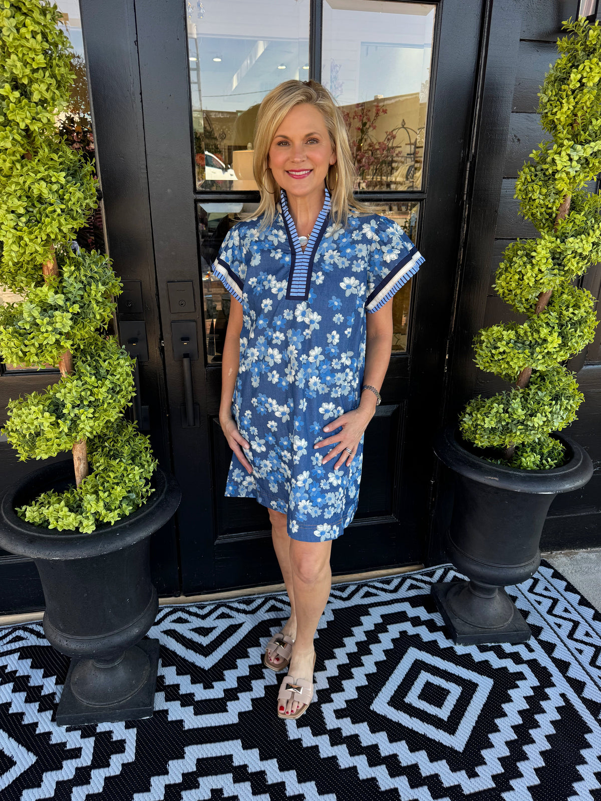 Kami Dress - Denim Blue