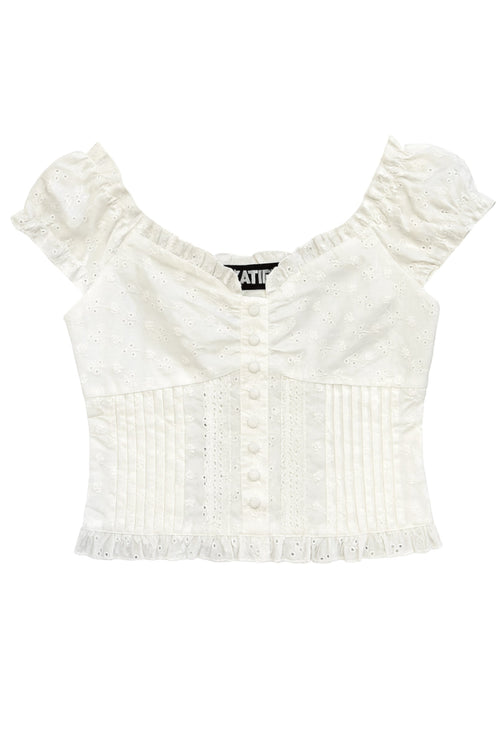 JUNIOR DAPHNE SWEETHEART BOHO TOP