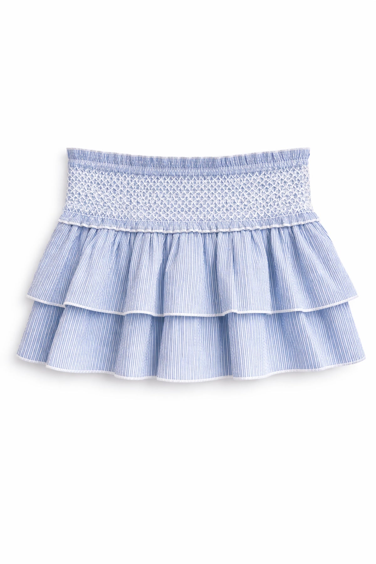TWEEN DOMINIQUE PRINTED SMOCKED WAIST RUFFLE SKORT