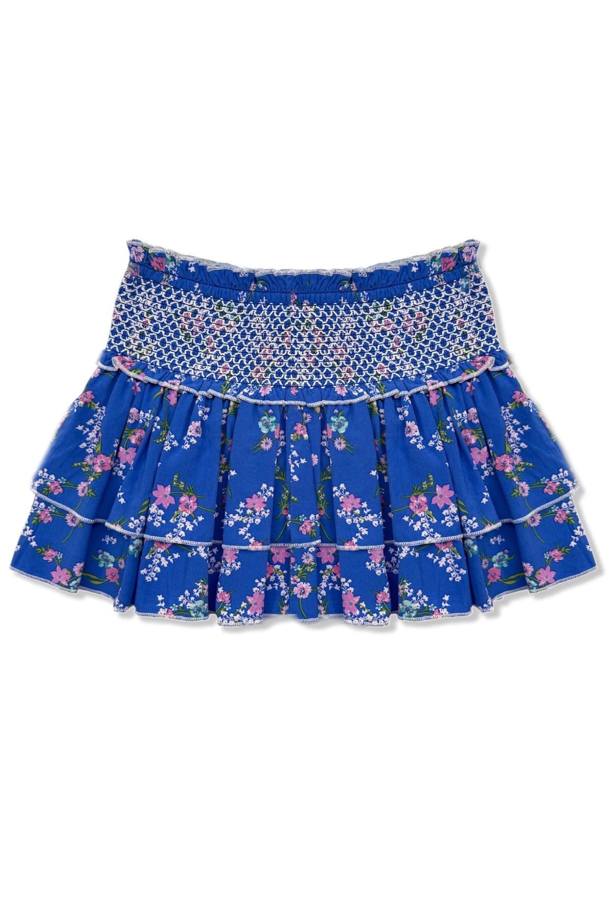 TWEEN DOMINIQUE PRINTED SMOCKED WAIST RUFFLE SKORT - FINAL SALE